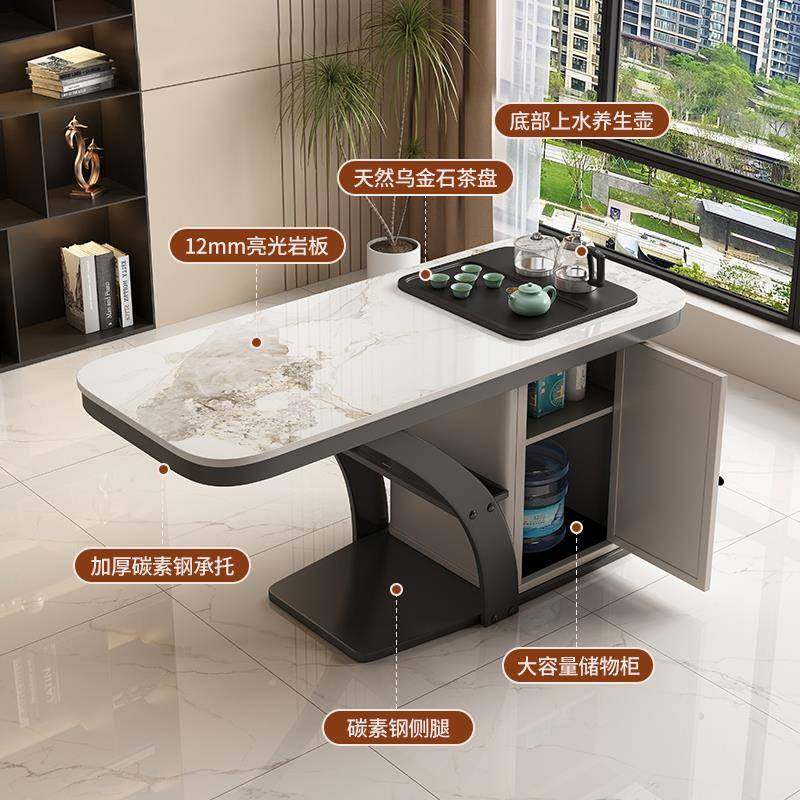 轻OQU奢岩板阳台茶桌椅厅组茶合小型茶几客家用小台烧户水壶一体,淘宝优惠券,粉丝福利购,淘宝优惠卷