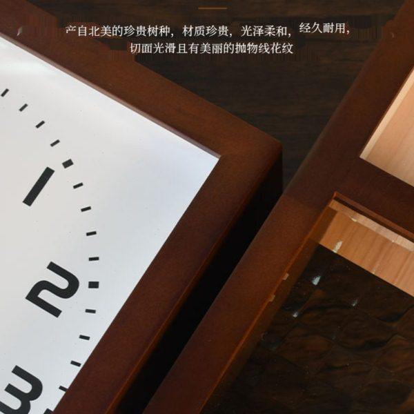日式复古实木挂钟现代简约家用静音座钟客厅艺术创意原木摇摆时钟,淘宝优惠券,粉丝福利购,淘宝优惠卷