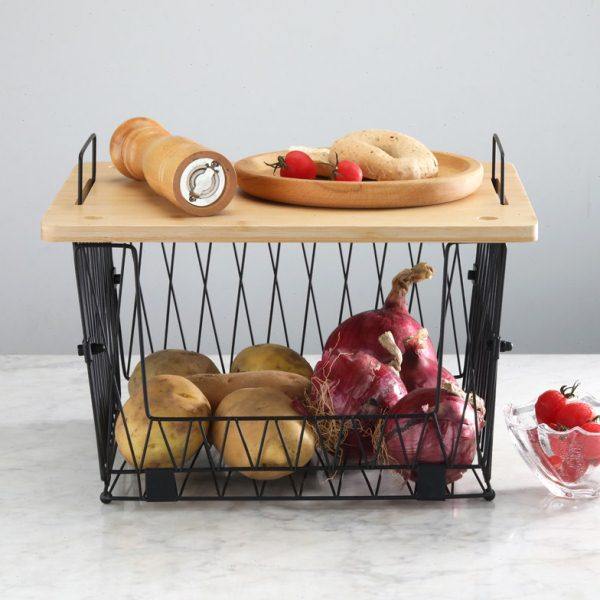 可折叠收纳篮正方形铁线筐户外野餐便携菜板收纳二合一带提手,淘宝优惠券,粉丝福利购,淘宝优惠卷