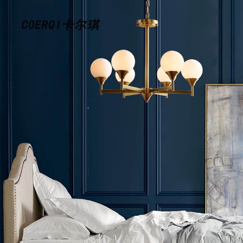 OD3019-4新款现子代吊全铜吊灯意设计师创分玻璃客厅后现代简约全,淘宝优惠券,粉丝福利购,淘宝优惠卷