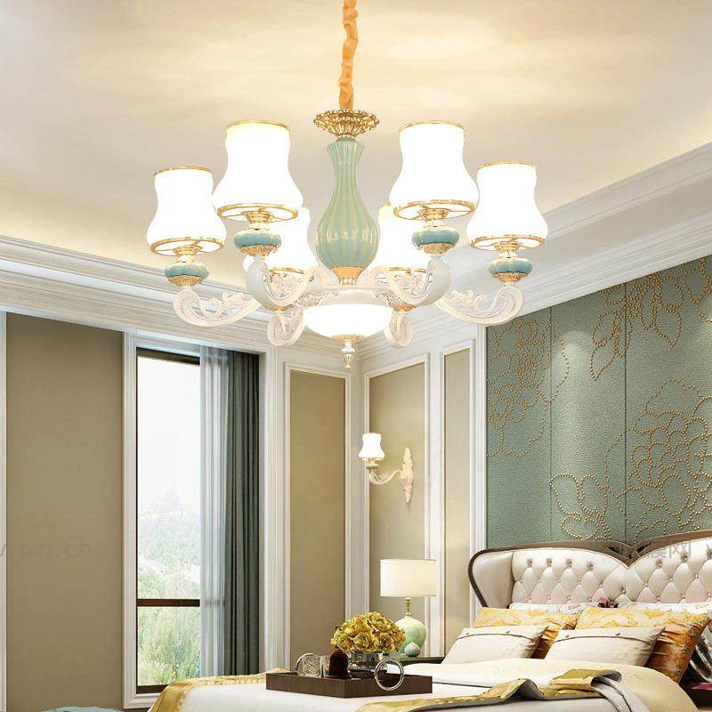 欧式吊锌合826金客厅吊灯灯晶陶瓷大气水简欧餐厅灯灯卧室灯灯饰,淘宝优惠券,粉丝福利购,淘宝优惠卷