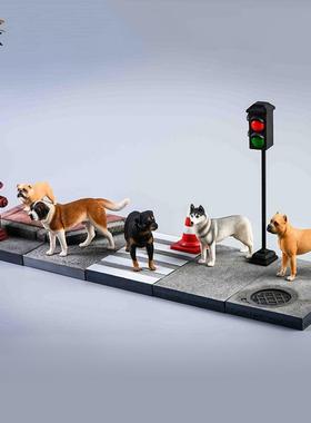 JX1/K12创意件哈士M104奇家居摆卡斯罗圣伯罗威纳英纳斗仿真动物