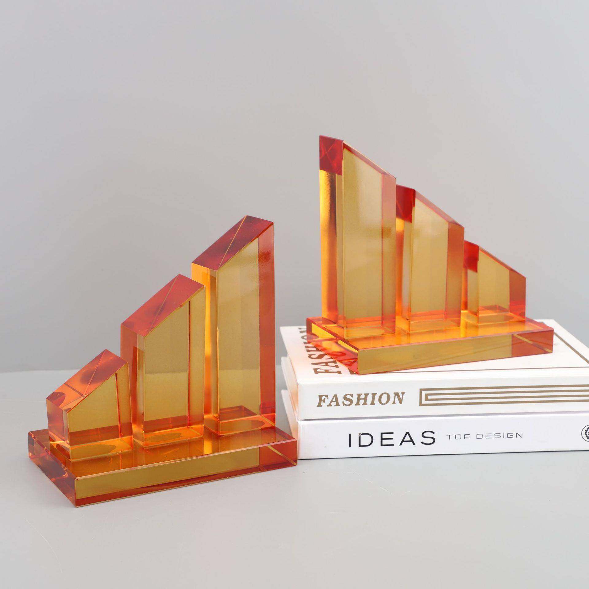 北欧创意水晶书档摆设样板房电视柜书柜客厅玄关桌面饰品书靠摆件,淘宝优惠券,粉丝福利购,淘宝优惠卷