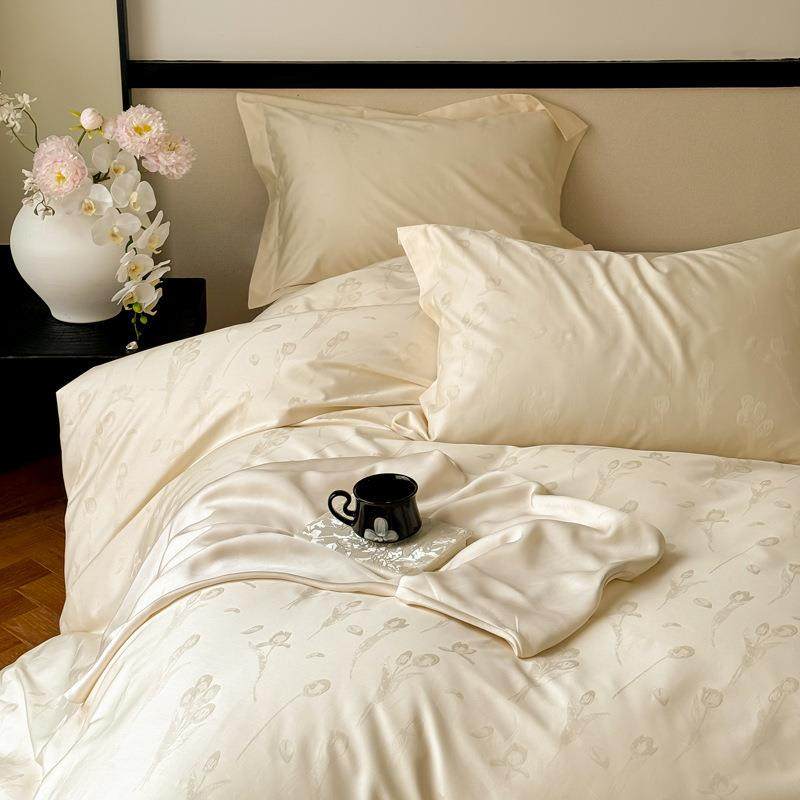 A类母婴级提花长绒棉全棉提花四件套纯棉床单被套轻奢风床上用品,淘宝优惠券,粉丝福利购,淘宝优惠卷