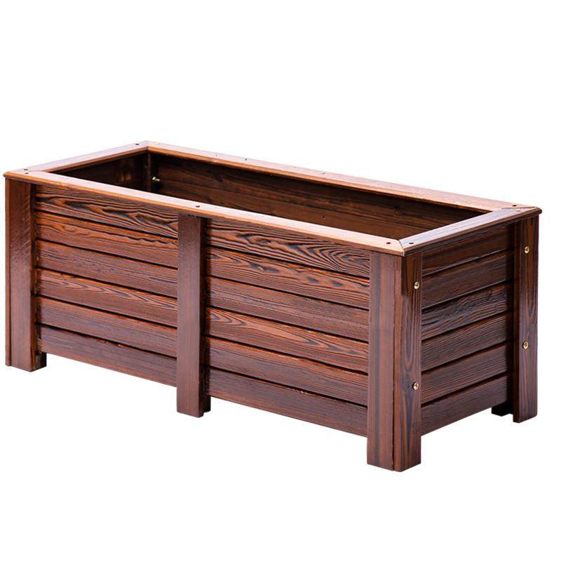 防腐木花箱碳化实木花盆木质花盆园林工程高品质长方形户外种植箱,淘宝优惠券,粉丝福利购,淘宝优惠卷