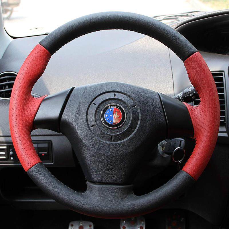 适用于吉利GC7金刚方向盘套真皮金鹰英伦CS6/CS7把套专用全包手缝 - 图1