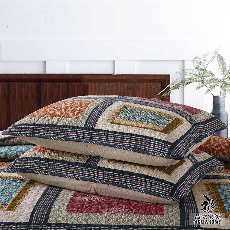 美式乡村真拼接床品套件纯棉水洗手工拼块绗缝被三件套,淘宝优惠券,粉丝福利购,淘宝优惠卷