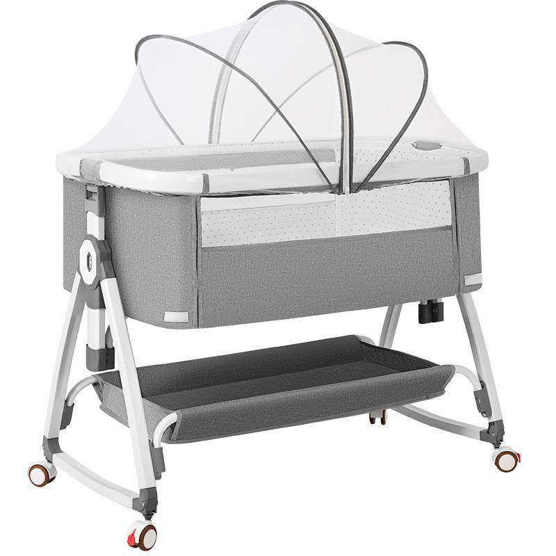 铝合金婴儿床拼接大床多功能可移动折叠儿童床宝宝新生儿床摇篮床,淘宝优惠券,粉丝福利购,淘宝优惠卷