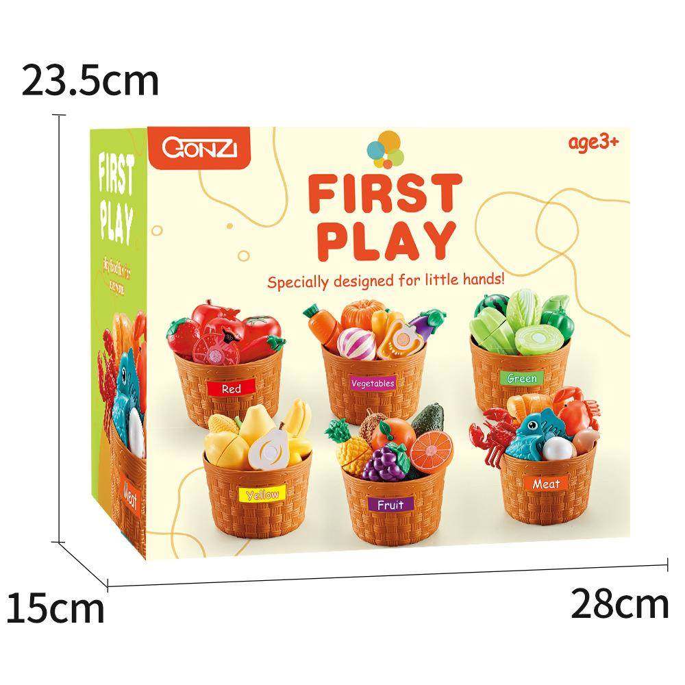 儿童过家家蔬菜水果切切乐桶装收纳分类早教认知益智玩具套装,淘宝优惠券,粉丝福利购,淘宝优惠卷