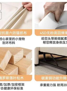 单人沙发床折叠两用2025新款小户型客厅多功能二合一抽拉伸缩沙发
