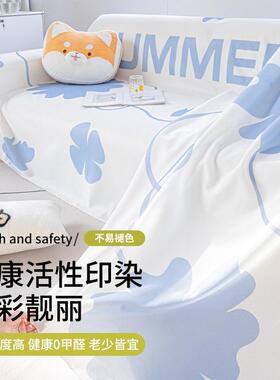 冰丝沙发布盖巾全盖一片式新款北欧轻奢夏季凉感沙发盖巾全包