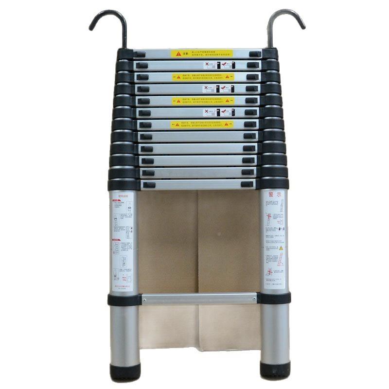 0伸缩梯51米伸缩子4.5-米升降BUE梯子伸缩梯便携式家用直梯子阁楼 - 图3