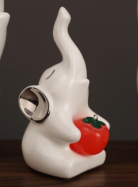 三口之家亲子大象摆件电镀高档家居客厅入户玄关酒柜电视柜装饰品