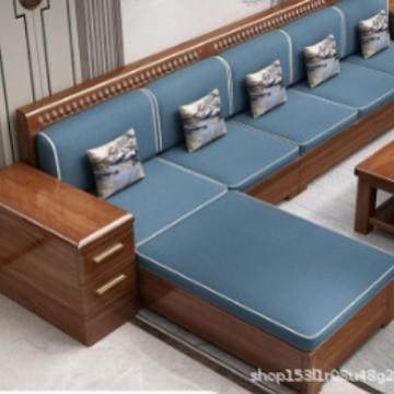 新中式冬夏两用现代简约实木大小户型冬夏两用沙发组合储物客厅家,淘宝优惠券,粉丝福利购,淘宝优惠卷