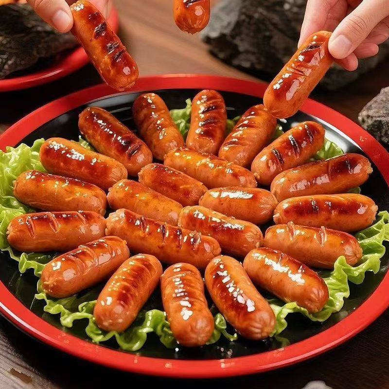 猪肉烤肠纯肉肠烧烤香肠原味黑胡椒味火山石台湾道地肠包邮批发