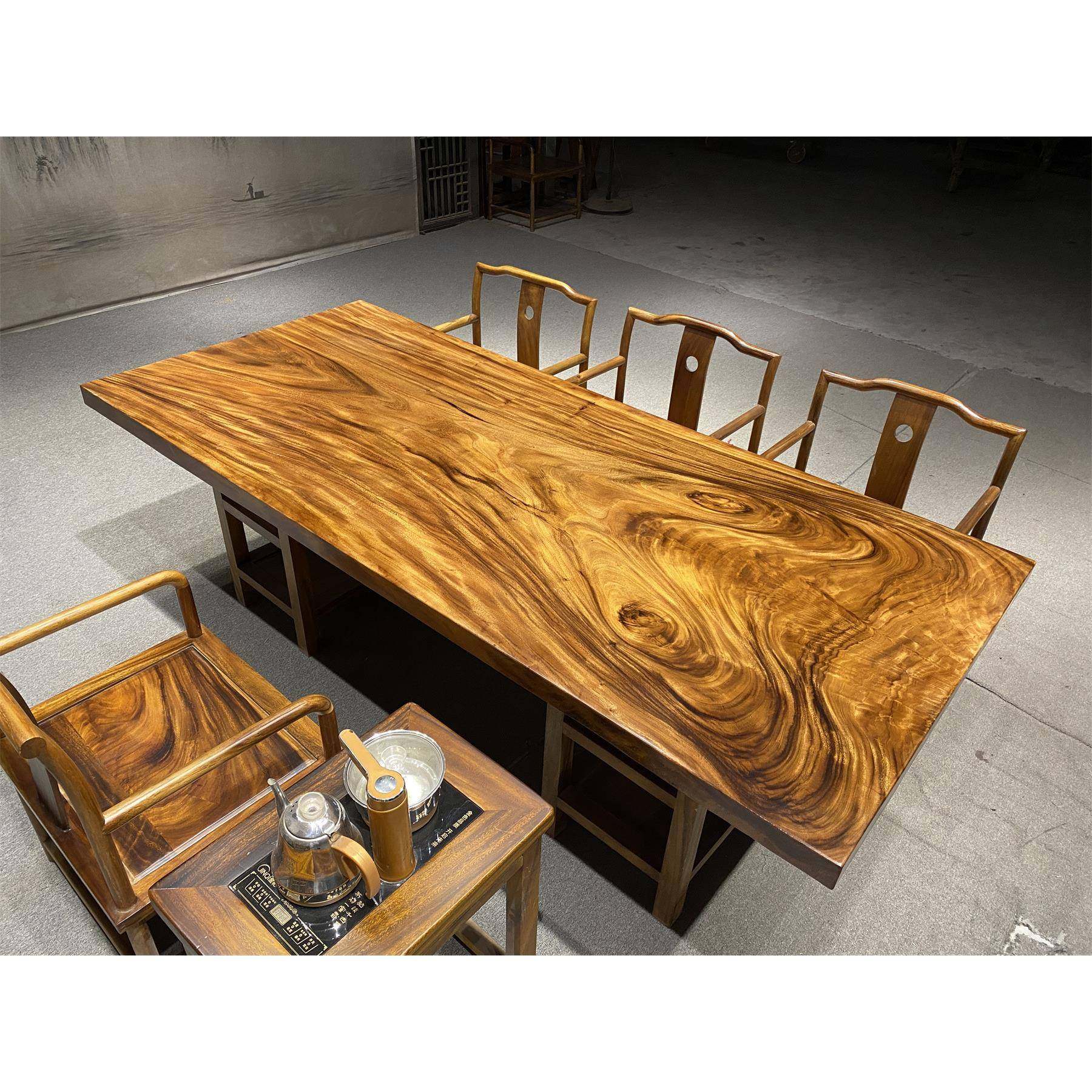 胡桃木实木大板茶桌原木茶台办公桌书桌茶板整块无拼接,淘宝优惠券,粉丝福利购,淘宝优惠卷