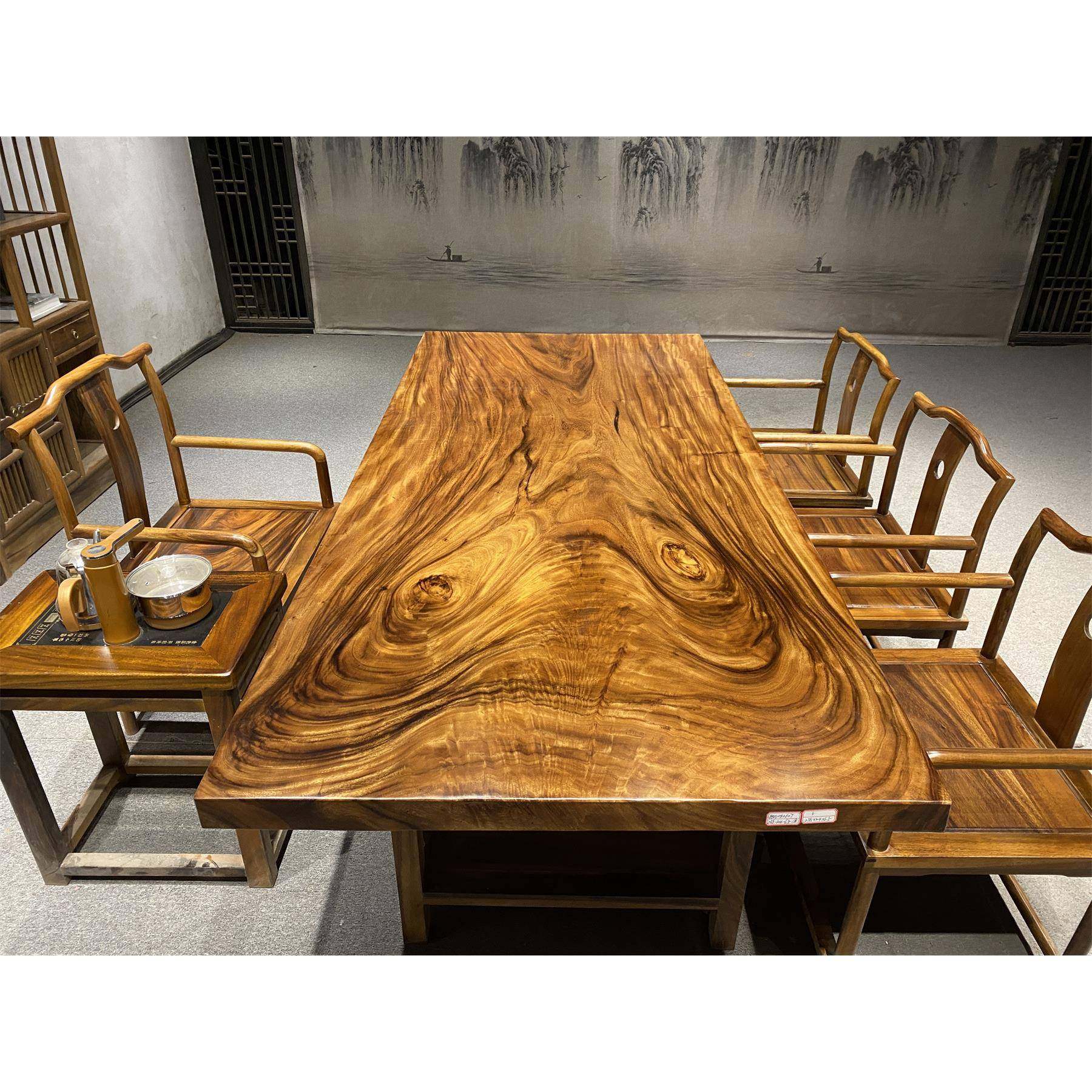 胡桃木实木大板茶桌原木茶台办公桌书桌茶板整块无拼接,淘宝优惠券,粉丝福利购,淘宝优惠卷