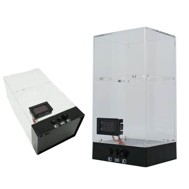 汽车LED大灯3寸双光透镜带显示屏电源电池展示盒测试架演示改车灯,淘宝优惠券,粉丝福利购,淘宝优惠卷