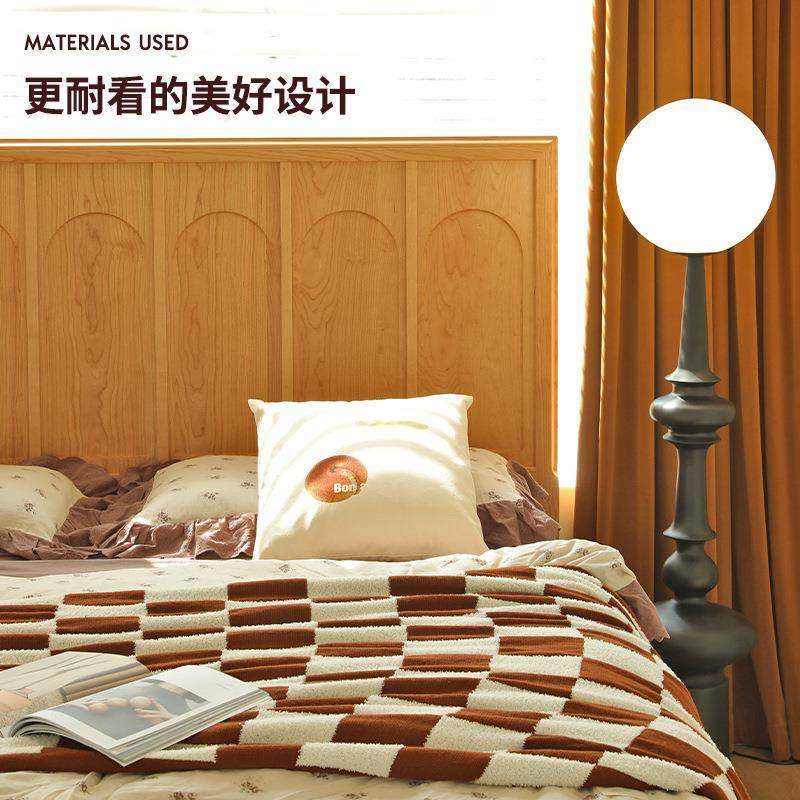 北欧法式复古全实木床樱桃木日式小户型卧室婚床1.8米主卧双人床,淘宝优惠券,粉丝福利购,淘宝优惠卷