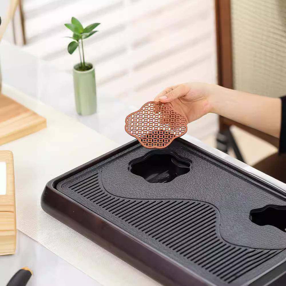 实木茶盘家用客厅高档小型茶台茶具茶托盘办公室用防乌金石干泡台,淘宝优惠券,粉丝福利购,淘宝优惠卷