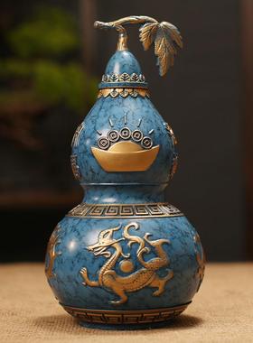 四铺神兽葫芦禄铜工艺摆件黄福CSU铜摆送饰家居客厅店开业礼桌面