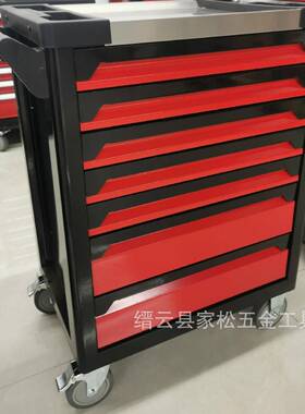 不锈钢台面工具车重工业型工具车汽修铁皮抽屉柜多功能工具箱推车