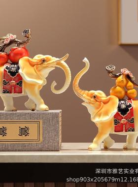 新柿子葫芦中式装柿葫芦象摆件关客厅玄子电视柜家居饰品乔迁开业