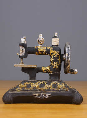 复古怀旧缝纫机店铺酒吧装饰美式咖啡厅摆设客厅家居摆件工艺品