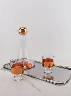 欧式意简约镜0443面收创纳托盘玻璃酒具办室房书卧室玄关家居装饰