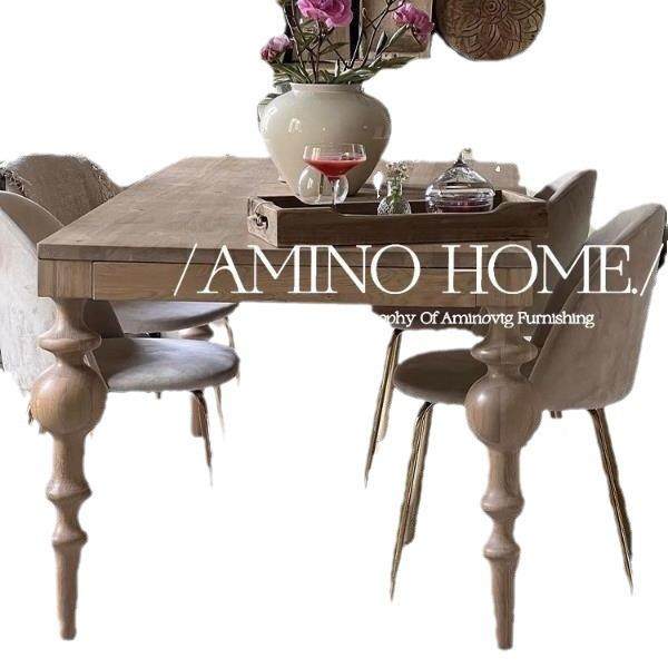 法式中TKS古风实木餐古桌家用复餐厅原桌子方形岛长台美式简约木,淘宝优惠券,粉丝福利购,淘宝优惠卷