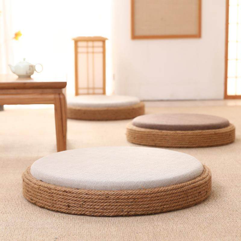 形日式麻阳台榻榻米团户外地上看蒲书坐63882垫团蒲亚麻圆跪黄拜,淘宝优惠券,粉丝福利购,淘宝优惠卷