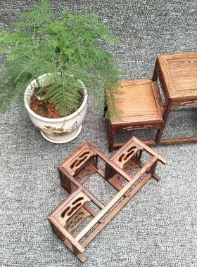 鸡翅木底艺座厂家中供应KPK工弯脚高两架低品木质摆件家具浮雕