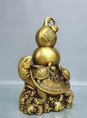 精工黄铜龙850450葫家居龟客厅摆芦件黄铜乌葫芦摆设工艺龟礼品