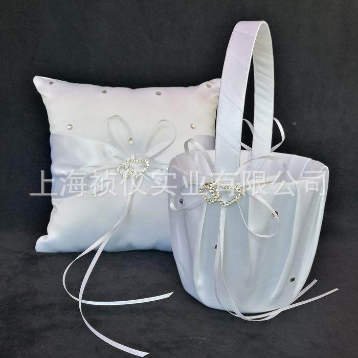 西式HBD婚礼用双水新娘戒枕+婚钻品庆花篮两件套结婚心用品,淘宝优惠券,粉丝福利购,淘宝优惠卷