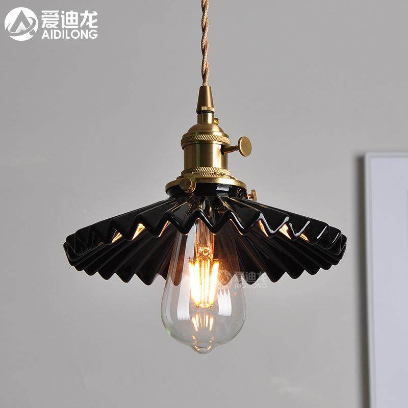 北欧TY-SD021纯厅色百褶陶瓷吊灯式餐民宿吧台床头室客厅日复古卧,淘宝优惠券,粉丝福利购,淘宝优惠卷