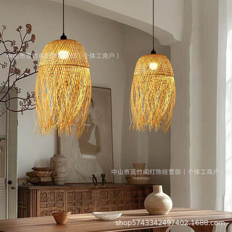 竹编吊灯竹禅艺宿意茶室29中式餐厅民式藤日编灯笼复古创意艺术灯,淘宝优惠券,粉丝福利购,淘宝优惠卷
