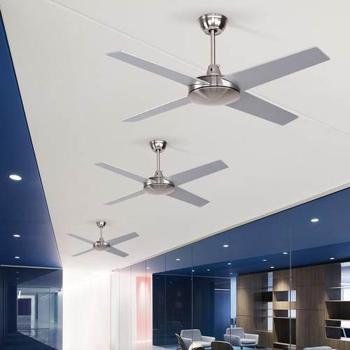 美式古木扇餐厅客厅复酒48-FXB35店别墅工业吊扇现代简约风无灯遥 - 图0