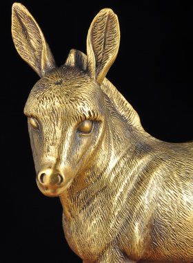 铜骡子摆件家居客厅玄关装饰品乔迁新居礼物办公室老板桌工艺礼品