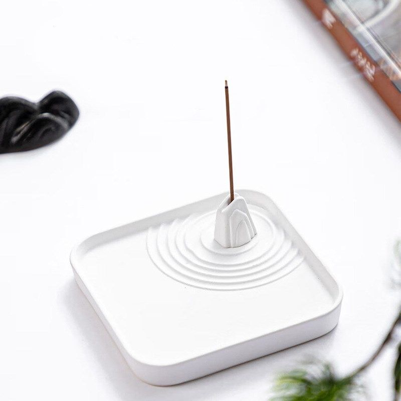 浮古 线香香插纯白色沉香檀香香座香托禅意室内家用 松塔香香插盘,淘宝优惠券,粉丝福利购,淘宝优惠卷