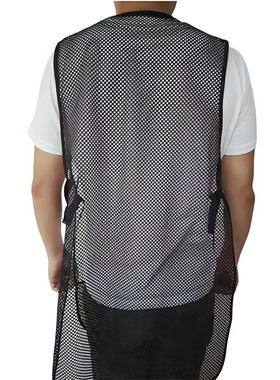 新款可视透明工作服理发店专用围裙烫染中工服防水不沾发发廊技服