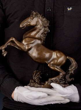 纯铜马摆件家居装饰摆件铜马办公室饰品铜制马工艺品马到成功摆件