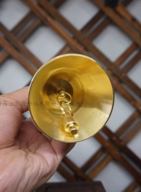 黄铜铃铛纯铜超响声大小号风铃光面入户大门中式家居装饰挂件摆件