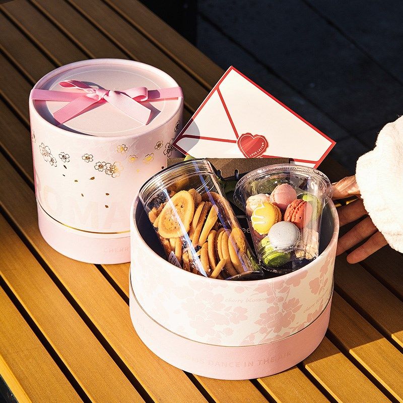 方森园女神节礼盒空盒礼物盒包装盒抱抱桶生日送女生樱花圆筒零食,淘宝优惠券,粉丝福利购,淘宝优惠卷