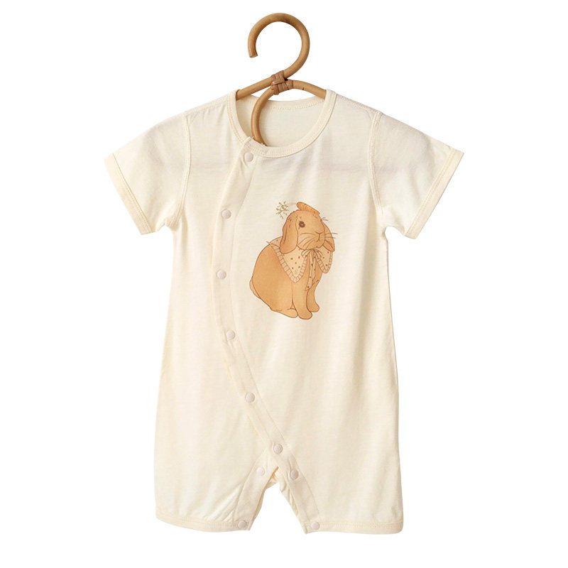 婴儿夏季套装竹棉柔软透气连体衣短袖薄款爬服宝宝空调服睡衣,淘宝优惠券,粉丝福利购,淘宝优惠卷