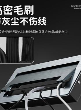 电线孔盖穿线盒电脑办公桌穿线孔盖遮线盖板嵌入式线盒桌面走线槽