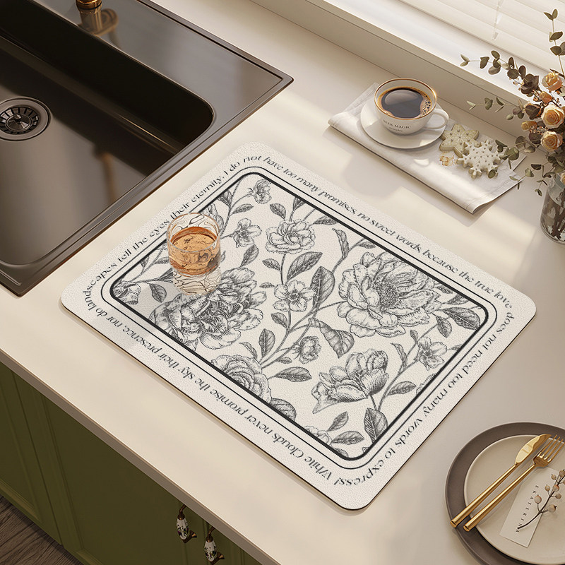 硅藻泥吸水厨房台面咖啡机垫子吧台沥水垫隔热餐桌垫杯垫控水垫,淘宝优惠券,粉丝福利购,淘宝优惠卷