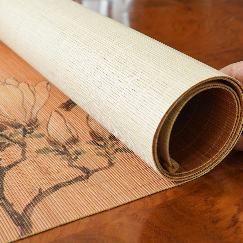 新中式手工竹丝精编中国风禅意茶席便携式茶垫桌旗茶帘茶道干泡席,淘宝优惠券,粉丝福利购,淘宝优惠卷