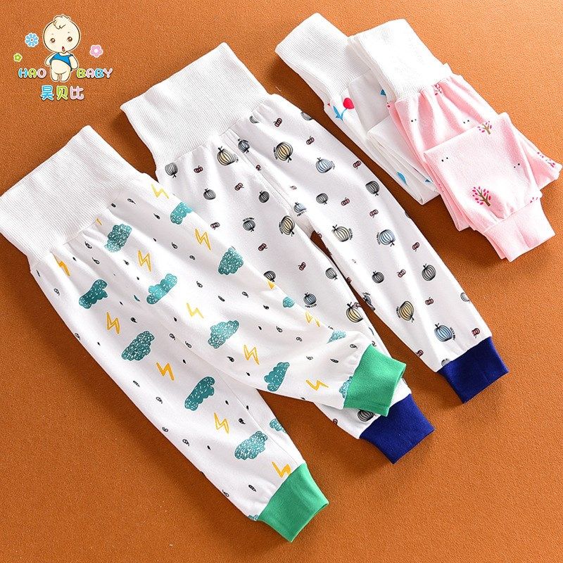 宝宝高腰护肚裤春秋裤子男女童打底裤儿童纯碎花棉秋裤单条睡裤,淘宝优惠券,粉丝福利购,淘宝优惠卷