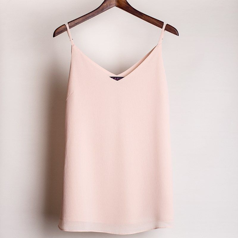 双层v领吊带雪纺背心外穿宽松内搭无袖打底小衫百搭上衣女夏,淘宝优惠券,粉丝福利购,淘宝优惠卷