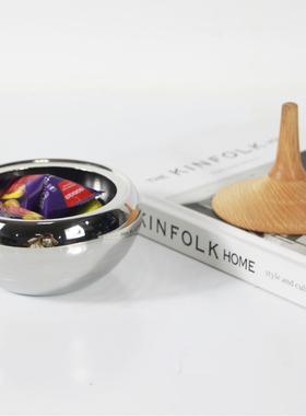 简约家居几不锈钢糖果茶储1840罐摆物件家用干果罐软罐装饰品